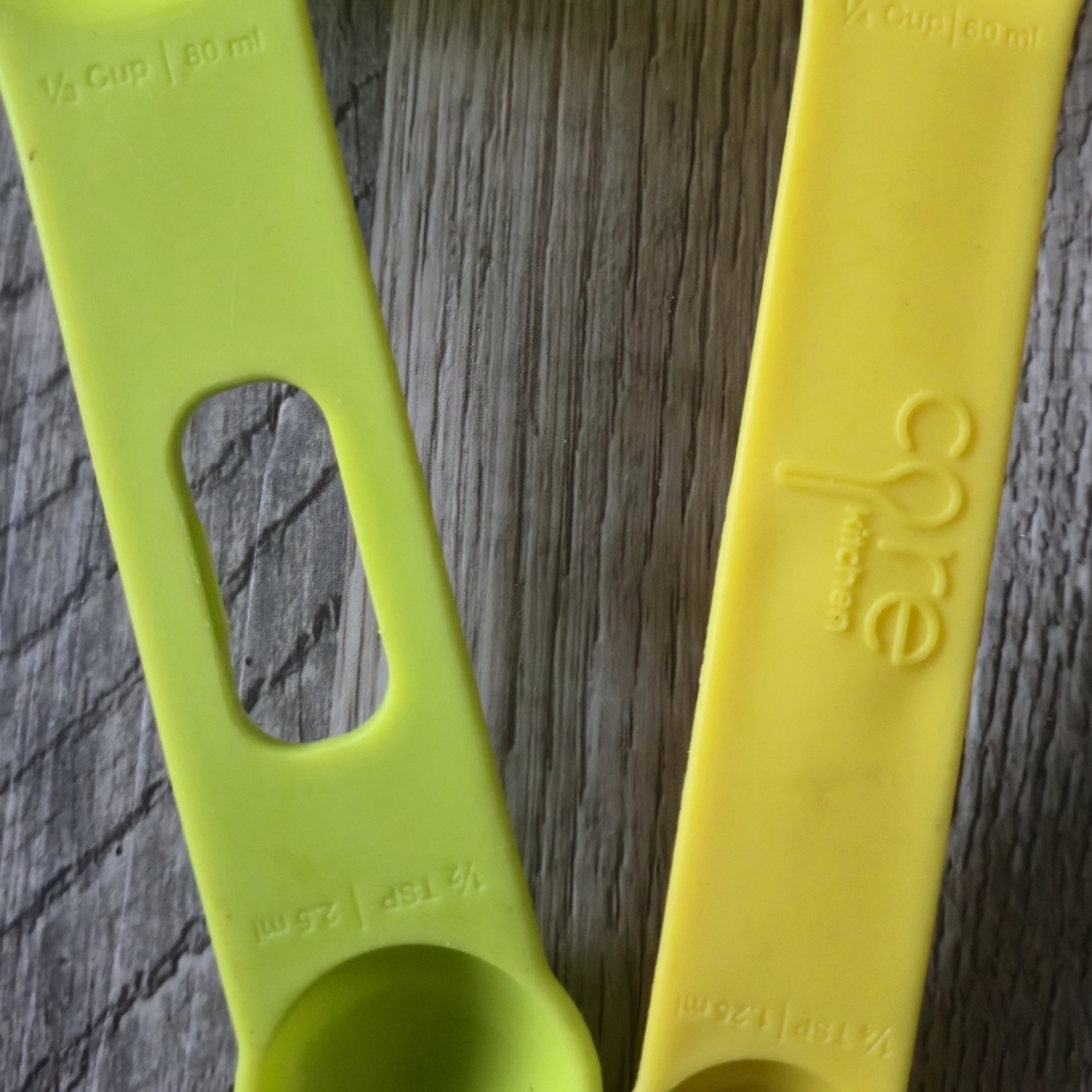 Core Kitchen Plastic Nesting Measuring Cups Spoons Set Scoops Multicolor Dual - Picture 5 of 8